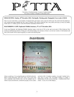 PITTA newsletter cover – December 2016