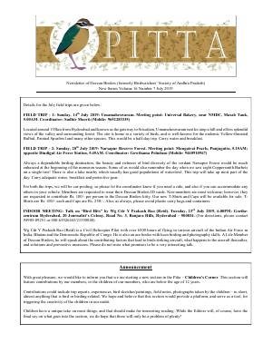 PITTA newsletter cover – July 2019