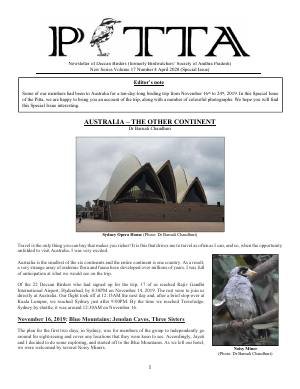 PITTA newsletter cover – Australia special, April 2020