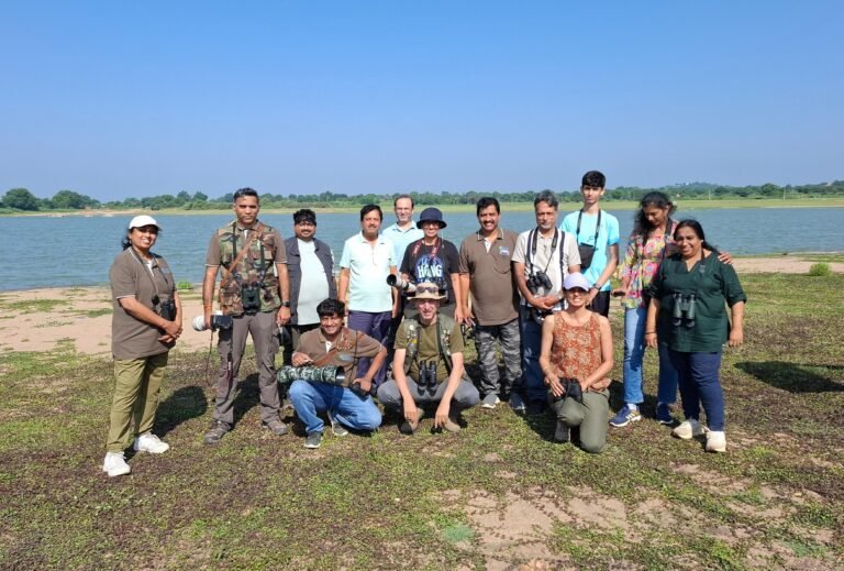 Members at Lakshimapur lake
