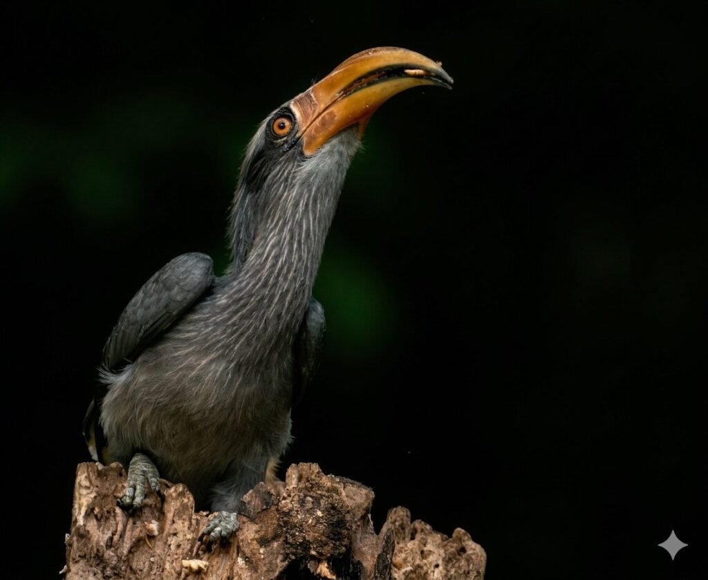 Malabar Gray Hornbill photographed at Thattekad , Kerala 2023